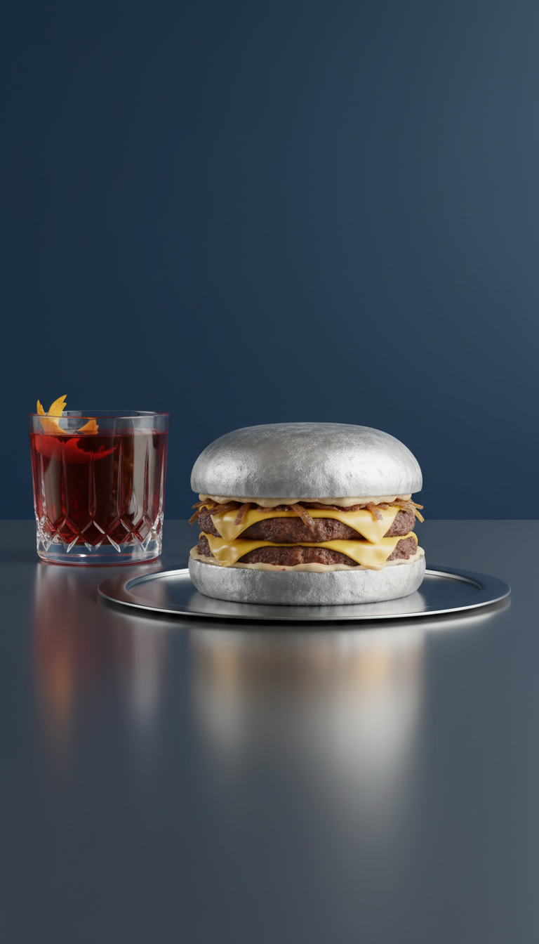 Chrome Lowball Whiskey Cocktail